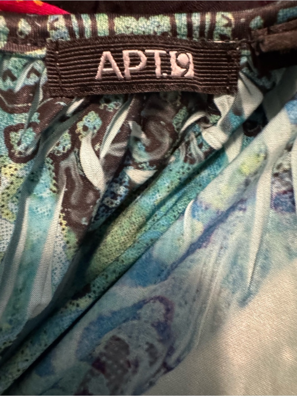 Apt. 9 Teal and Navy Embellished V-Neck Short Sleeve Tunic - Picture 2 of 11